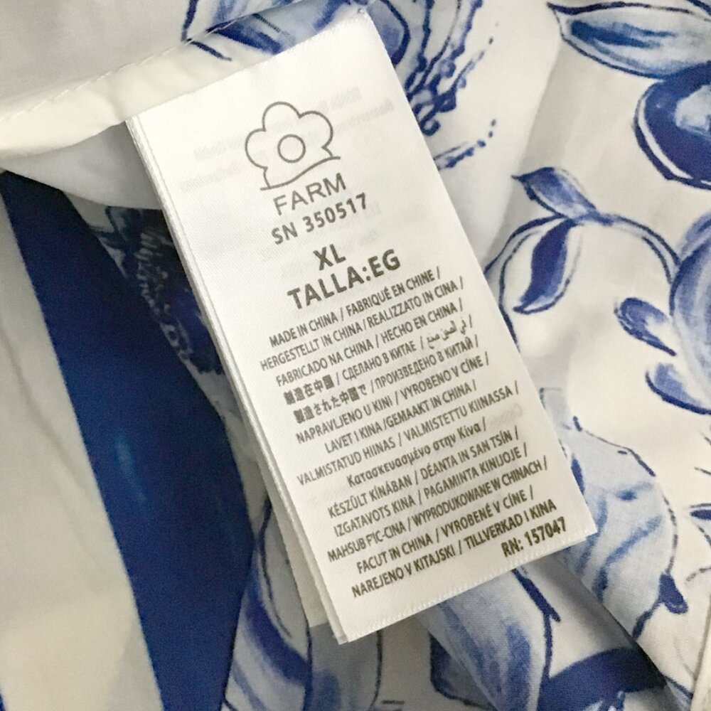 Farm Rio Off-White Garden Tiles Mini Dress - Picture 16 of 16